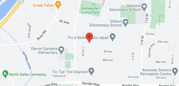 map of 11273 89A AVENUE